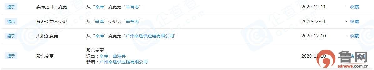 “燕窝事件”男主辛巴成公司实控人 其父不再担任公司股东